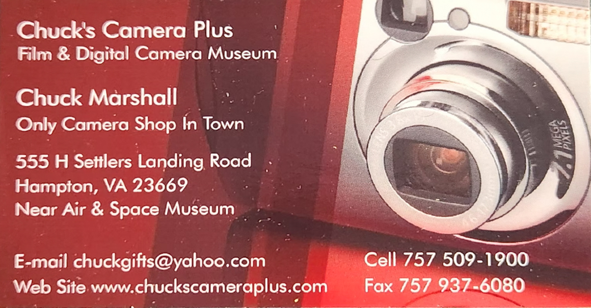 Chuck's Camera Plus Business Card