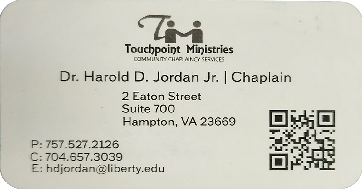 TouchPoint Ministries: Dr. Harold D Jordan Jr.
